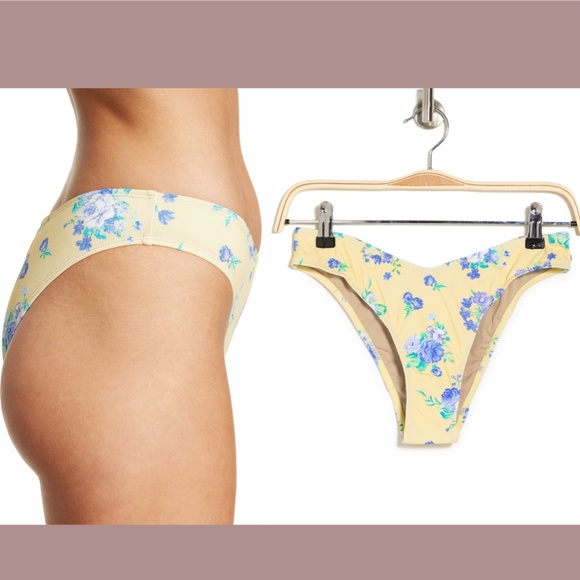 NWT WEWOREWHAT [ Large ] V-Shape Bikini‎ Bottoms in Cream Golden Hour - Picture 2 of 10